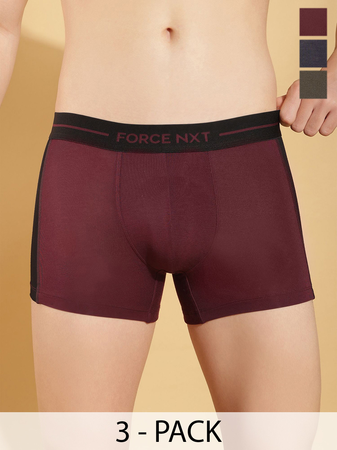 Force NXT Pack Of 3 Long Trunks MNFS-22-COL-345-PO3