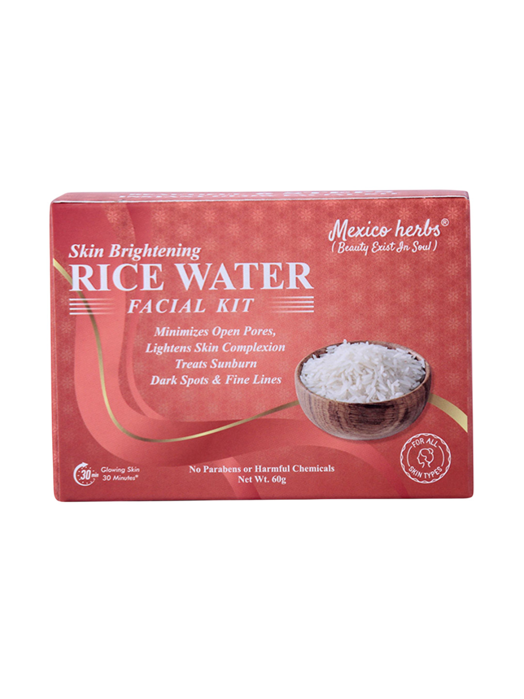 Mexico herbs Skin Brightening Rice Water Facial Kit - 60 g