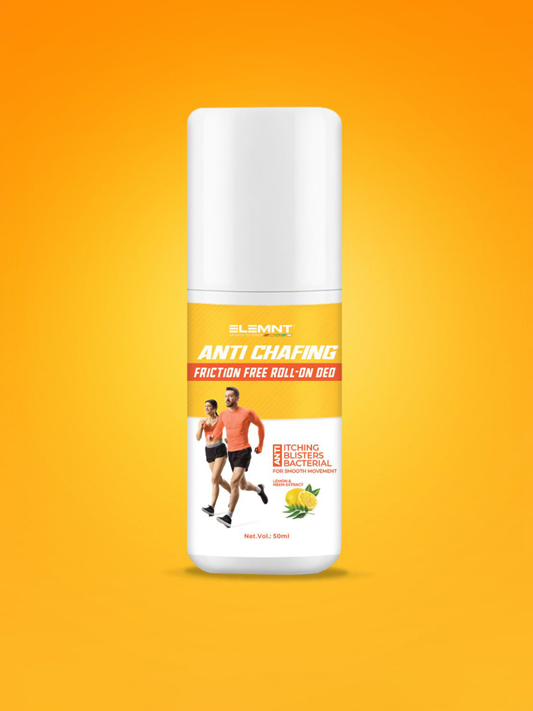 Elemnt Sports Science Set Of 2 Anti Chafing Roll On With Lemon & Neem Extract -100 ml Each