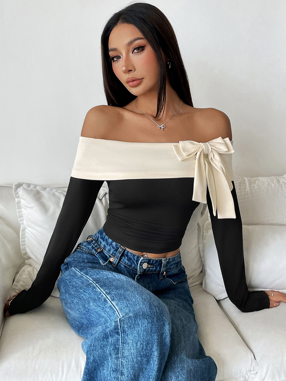 DressBerry Off-Shoulder Shirt Style Top