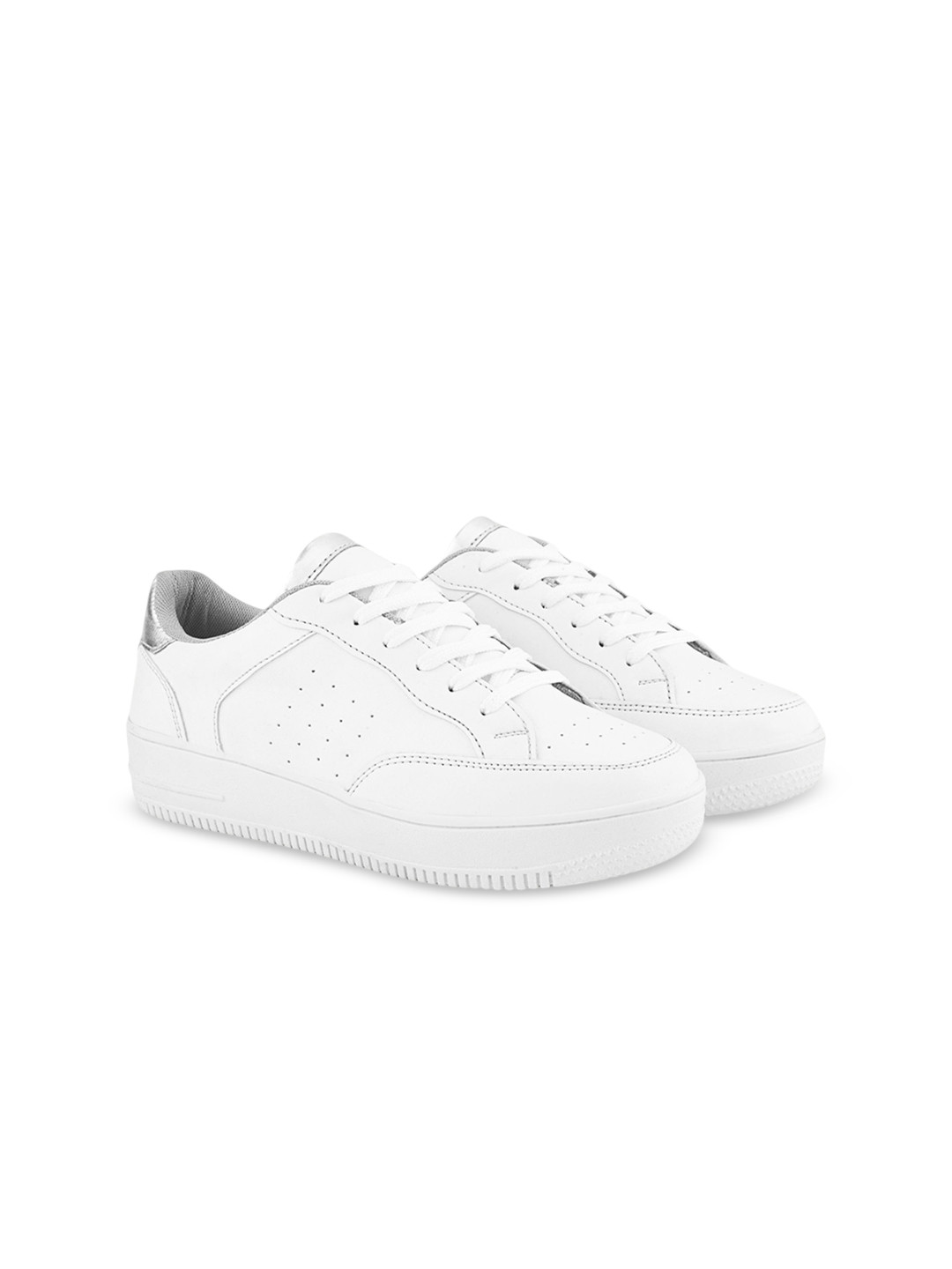 The Roadster Lifestyle Co Women White Textured Casual Sneakers