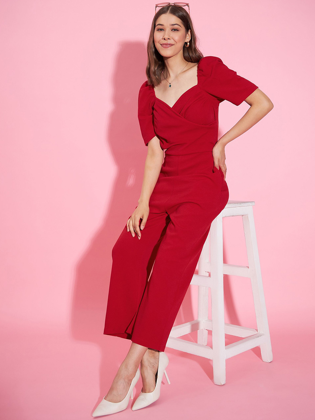 Chemistry Women Short Sleeves Basic Jumpsuit