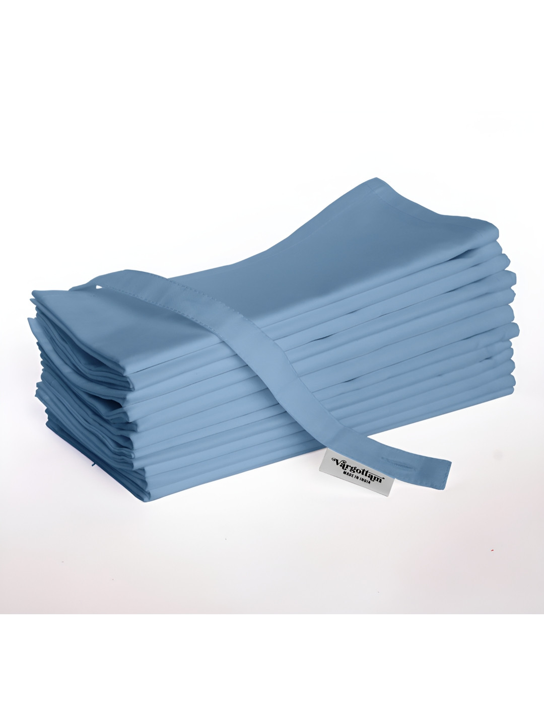 Vargottam Blue 12 Pieces Cotton Reusable & Disposable Table Napkins