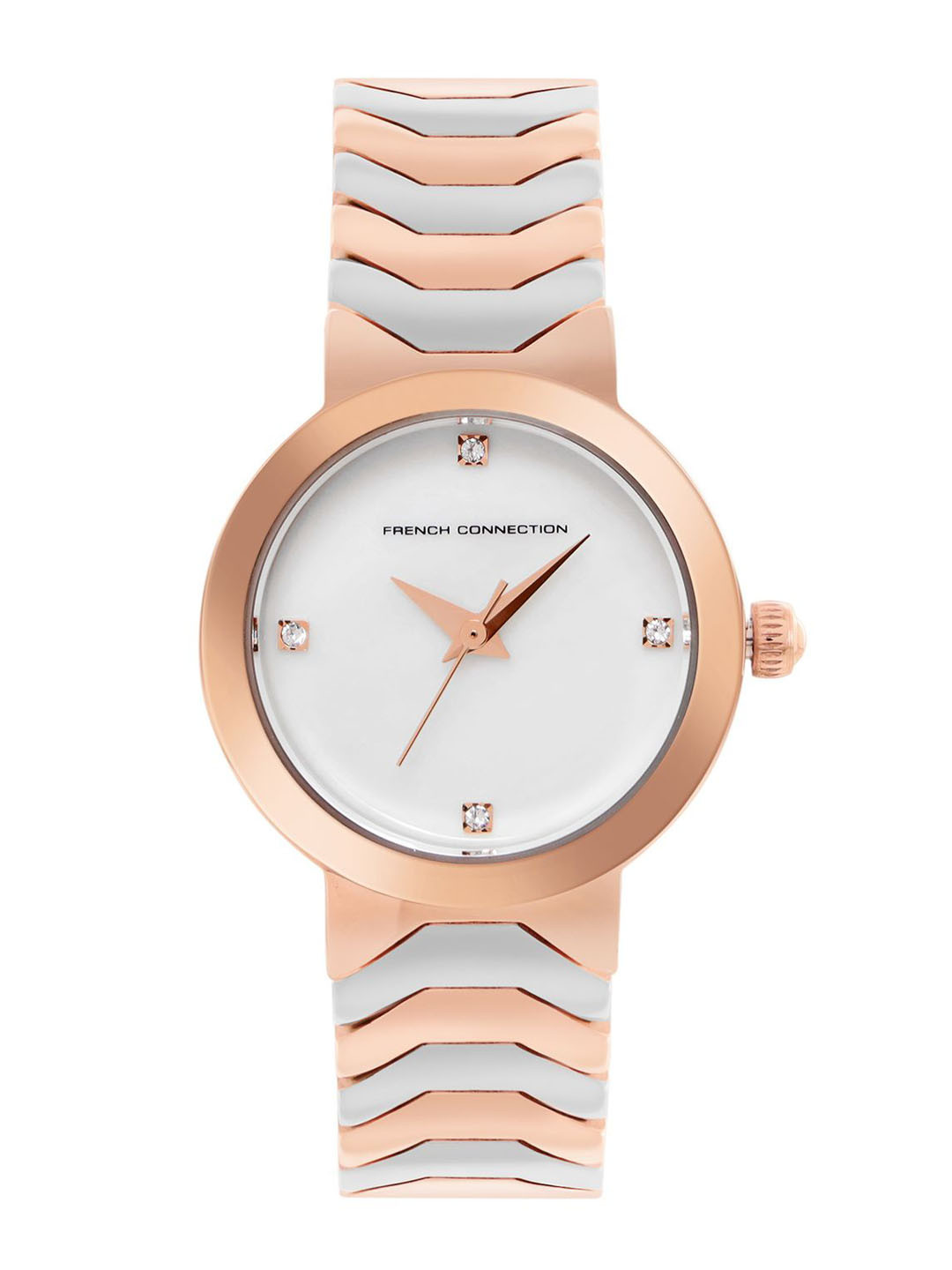 French Connection White Dial Analogue Watch for Women