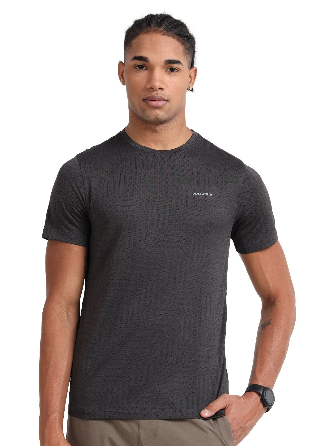 JOLGER Men Ultra Breathable Lightweight Crew Neck T-Shirt