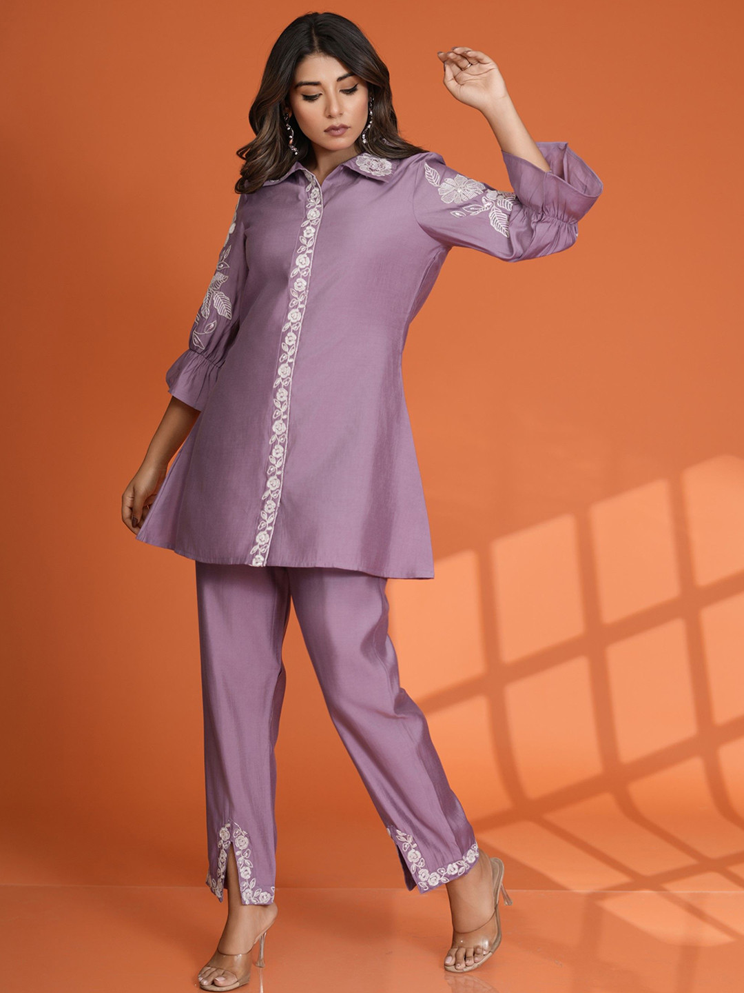AUTUMN LANE Darika Lily Embroidered Tunic With Trousers Co-Ords