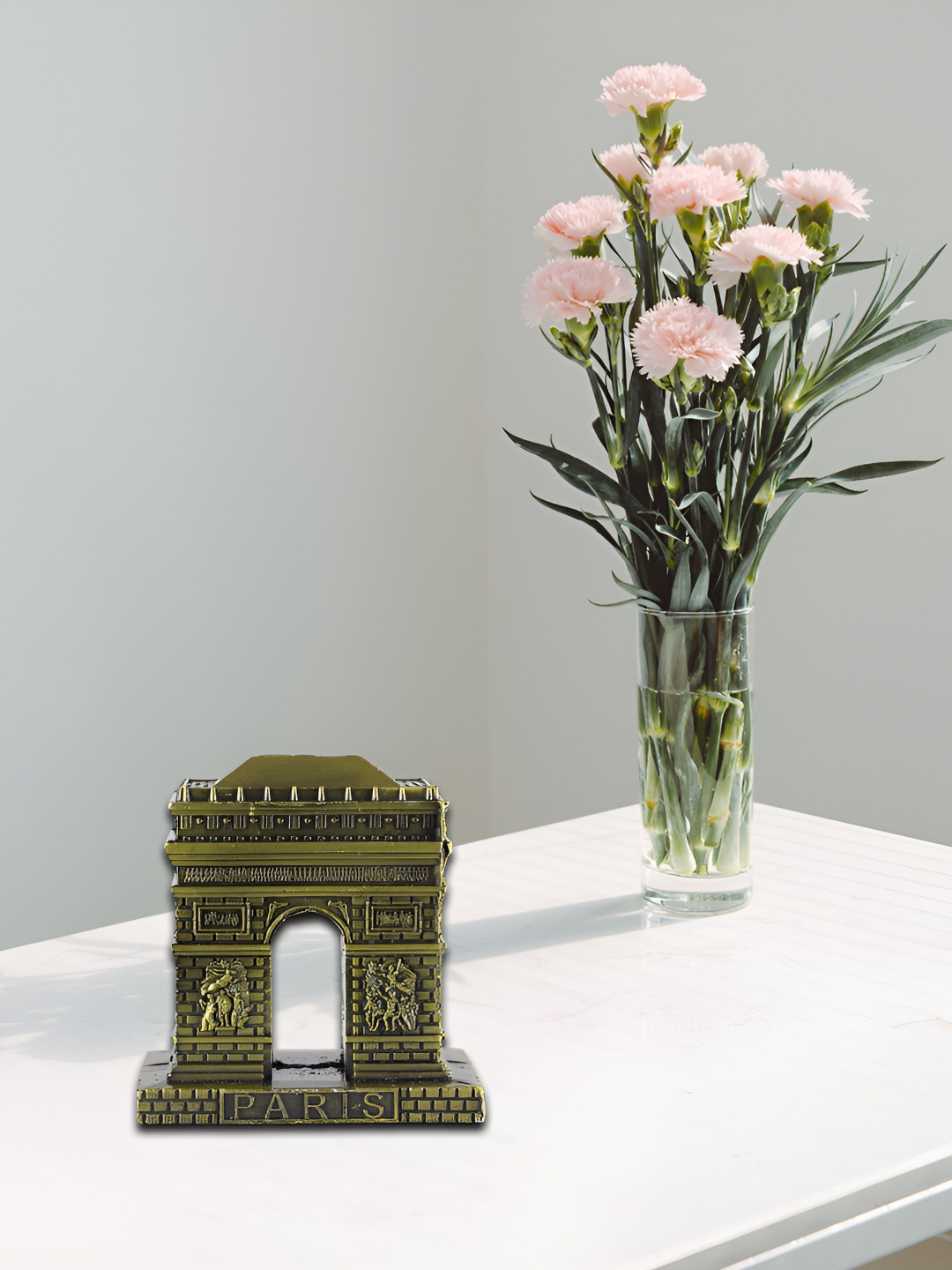 THE QUIRKY HOME France Trimphal Arc Bronze Metal Metallic Living Room Medium Showpiece - 3.1 Inches