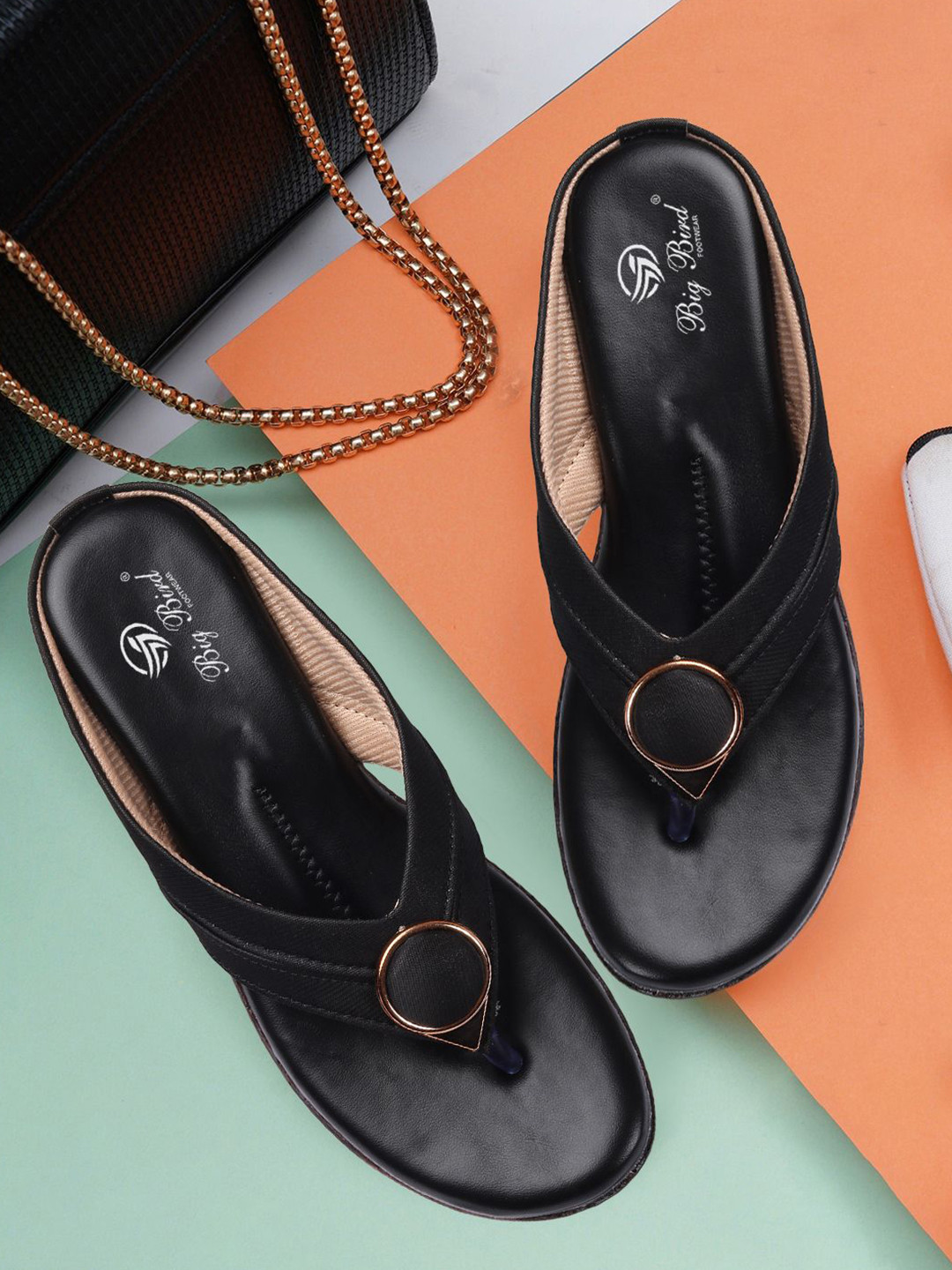 BIG BIRD FOOTWEAR Women Open Toe Slip On Flats With Buckle