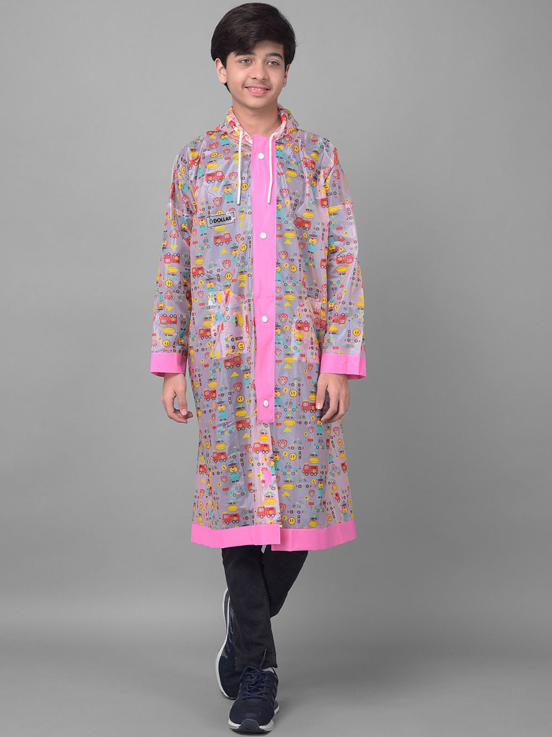 Dollar Boys Car Printed Long Rain Jacket