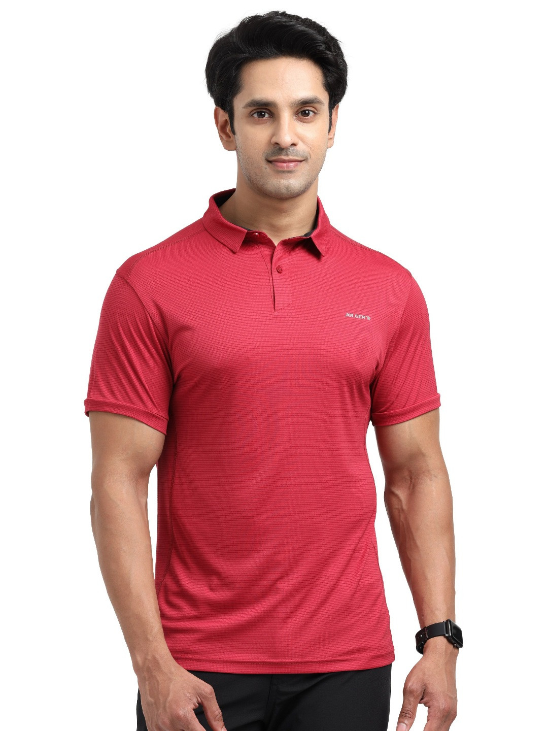 JOLGER Men Ultra-Light Dry Rush Fitness Tech Polo T-Shirt