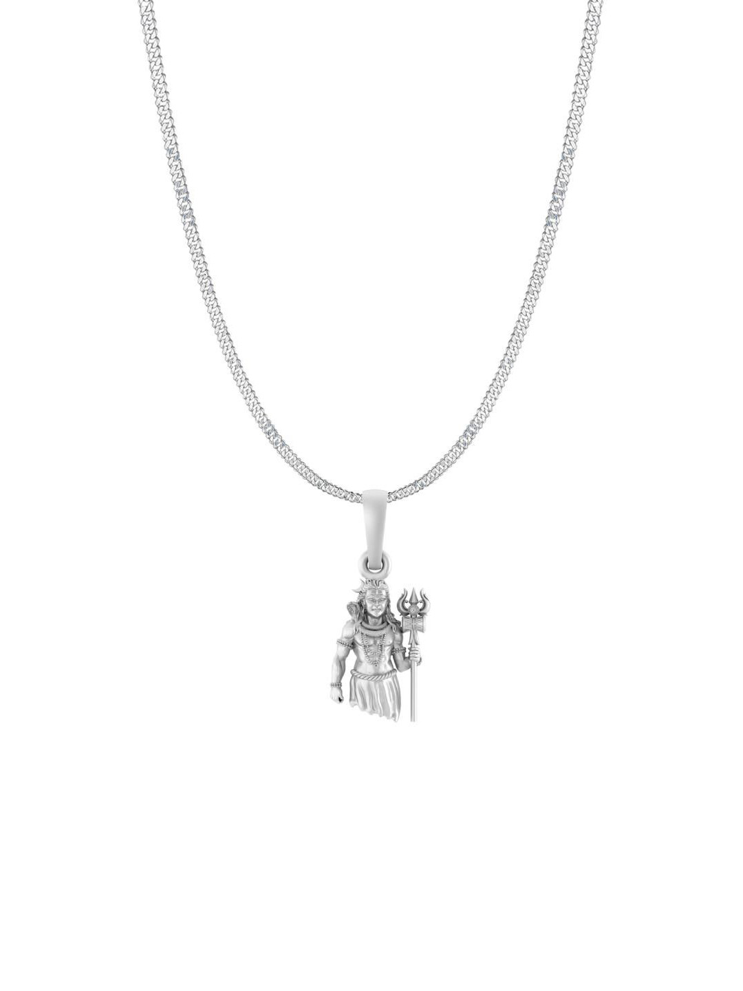 Metronaut 925 Sterling Silver God Shiva Pendants With Chains