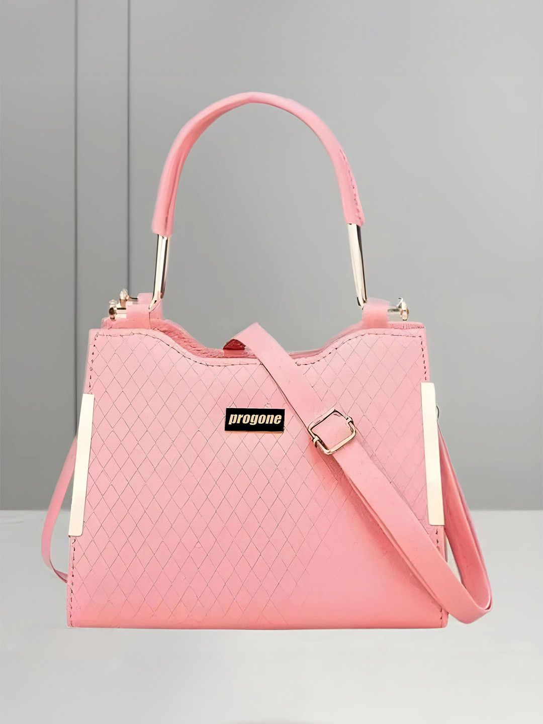 PROGONE ENTERPRISE Textured PU Shopper Handheld Bag with Quilted