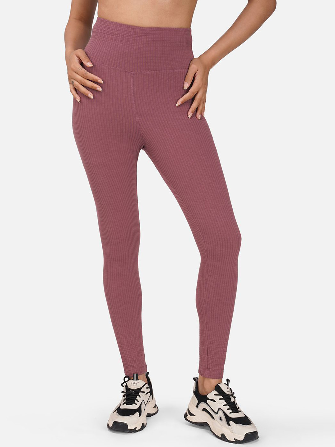 Wearjukebox SculptFlex Women High-Rise Ankle Length Tights