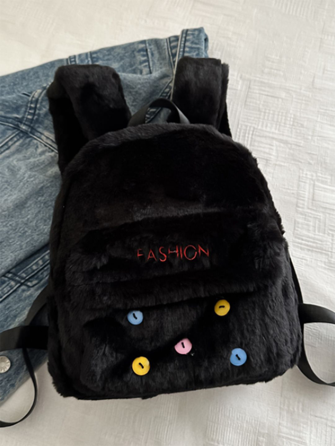 HAUTE SAUCE  Women's Black Solid Backpack