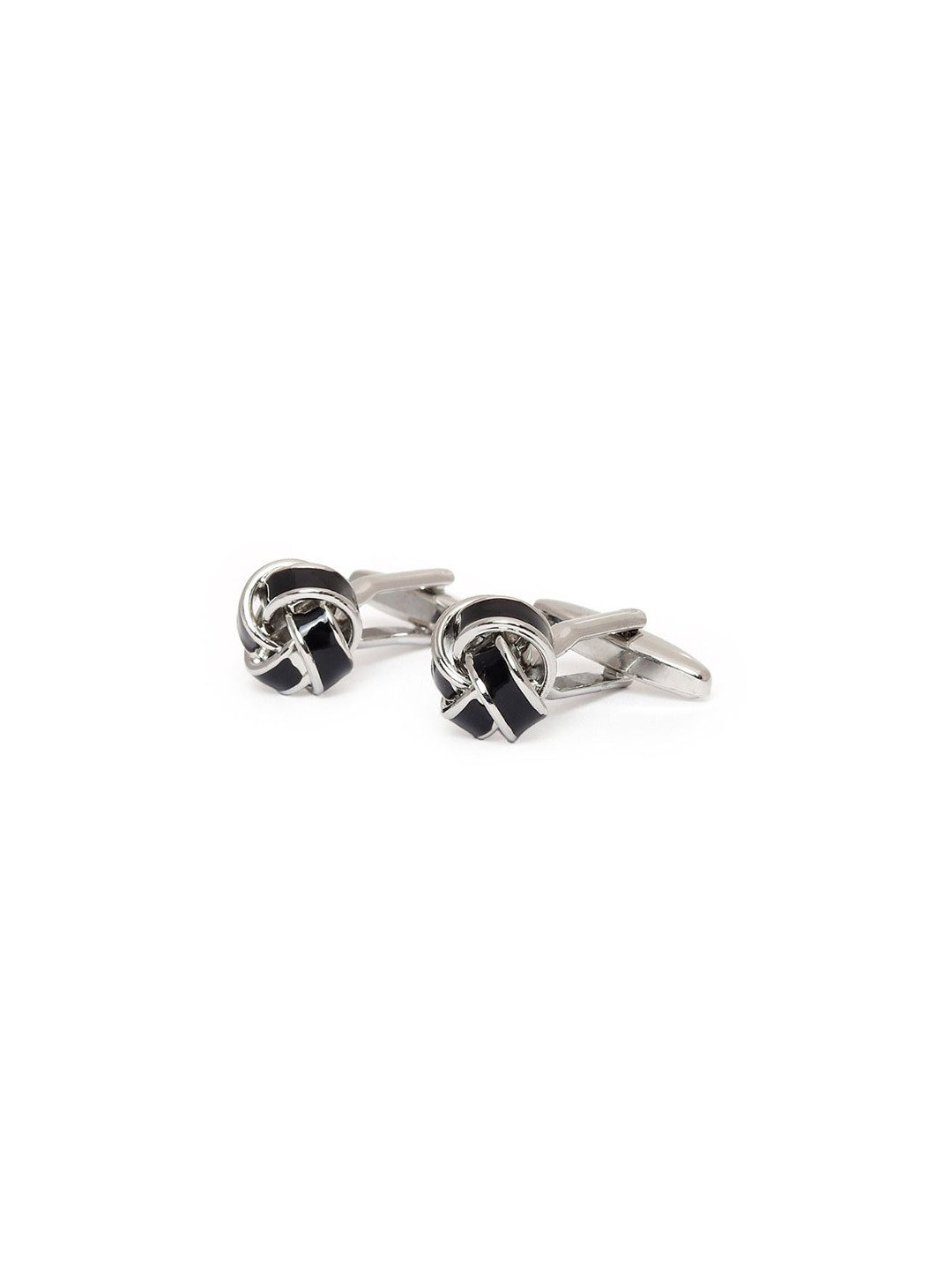GENTLEREN Men Silver-Plated Contemporary Cufflink