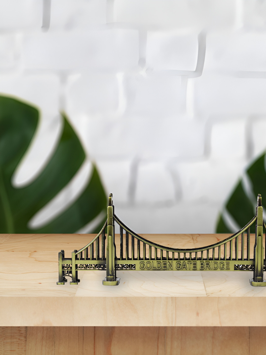 THE QUIRKY HOME Gate Miniature Bronze Metal Metallic Living Room Medium Showpiece - 9.4 Inches