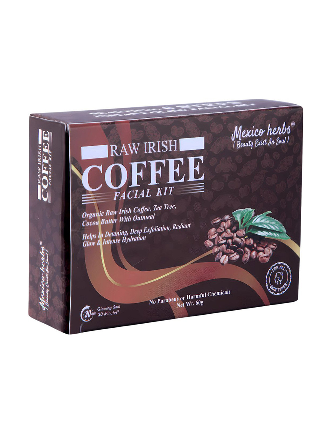 Mexico herbs Raw Irirsh Coffee Anti Aging Facial Kit - 60 g