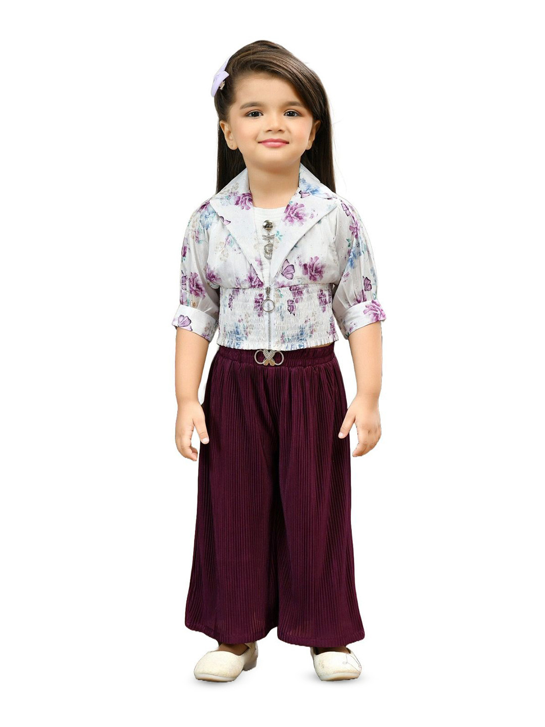 Be Kids Girls Colourblocked Top with Trousers