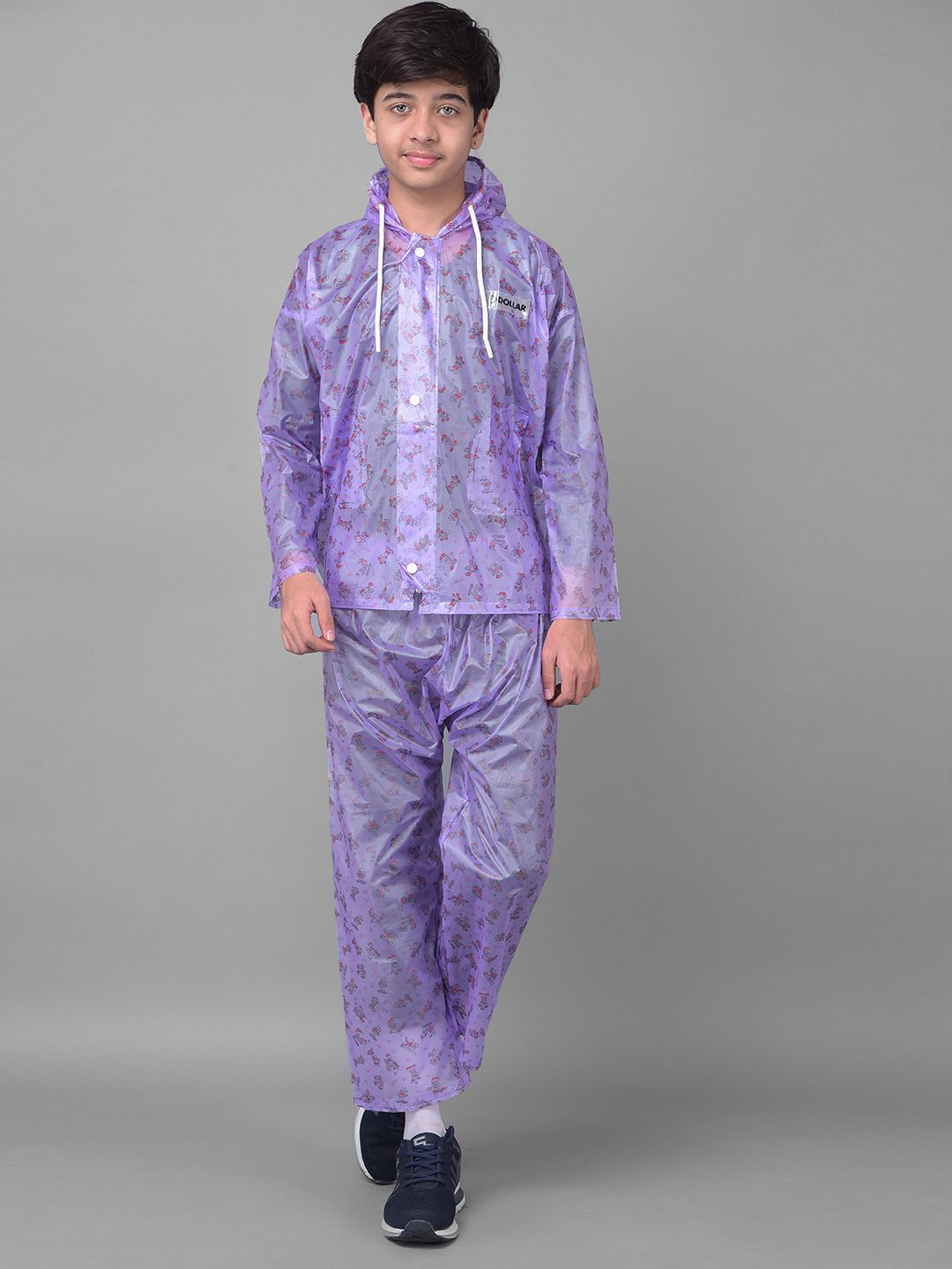 Dollar Rainguard Kids' Full Sleeve Micky Mouse Printed Raincoat Set