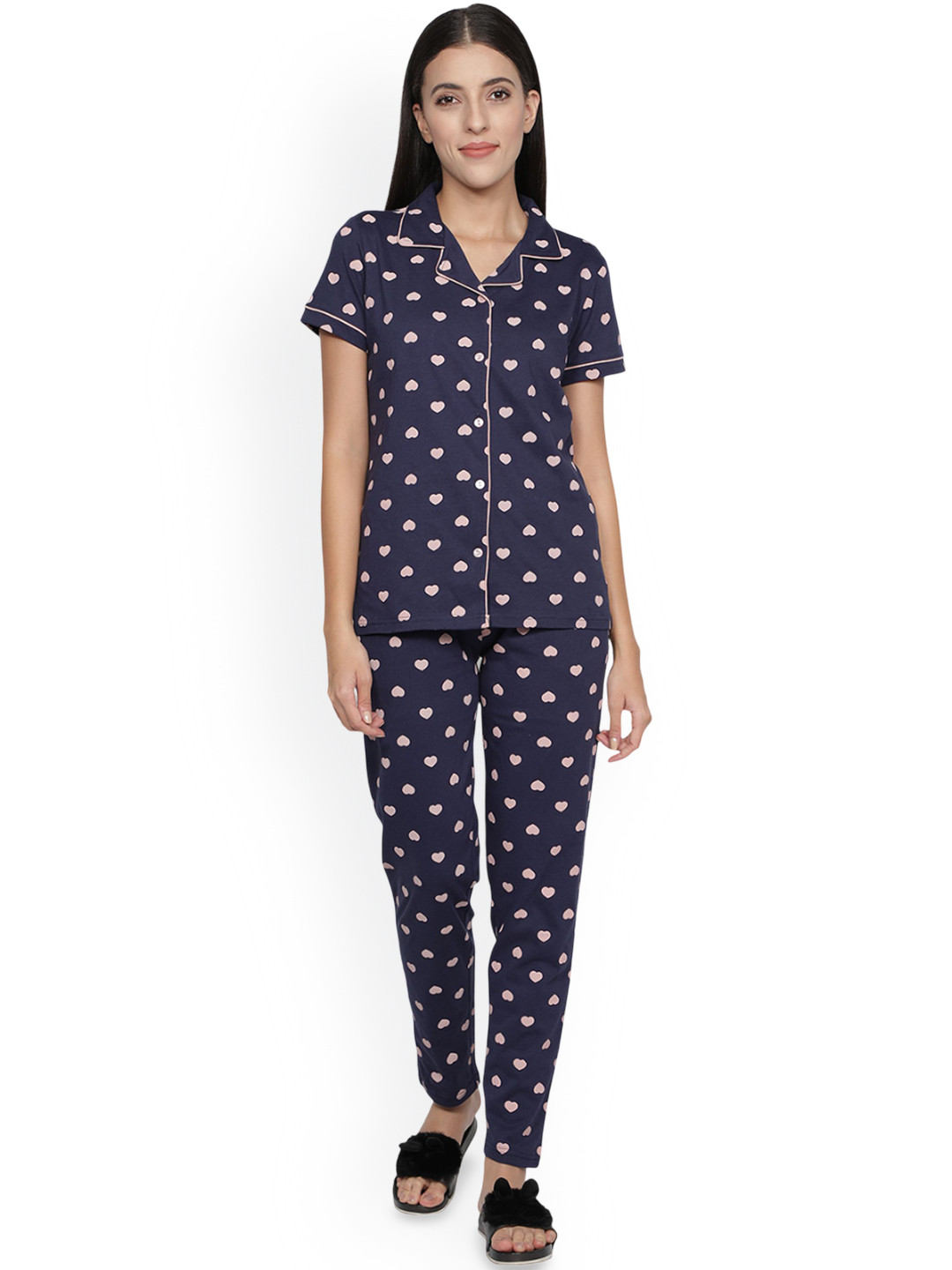 LABEL MY Women Graphic Print Night suit