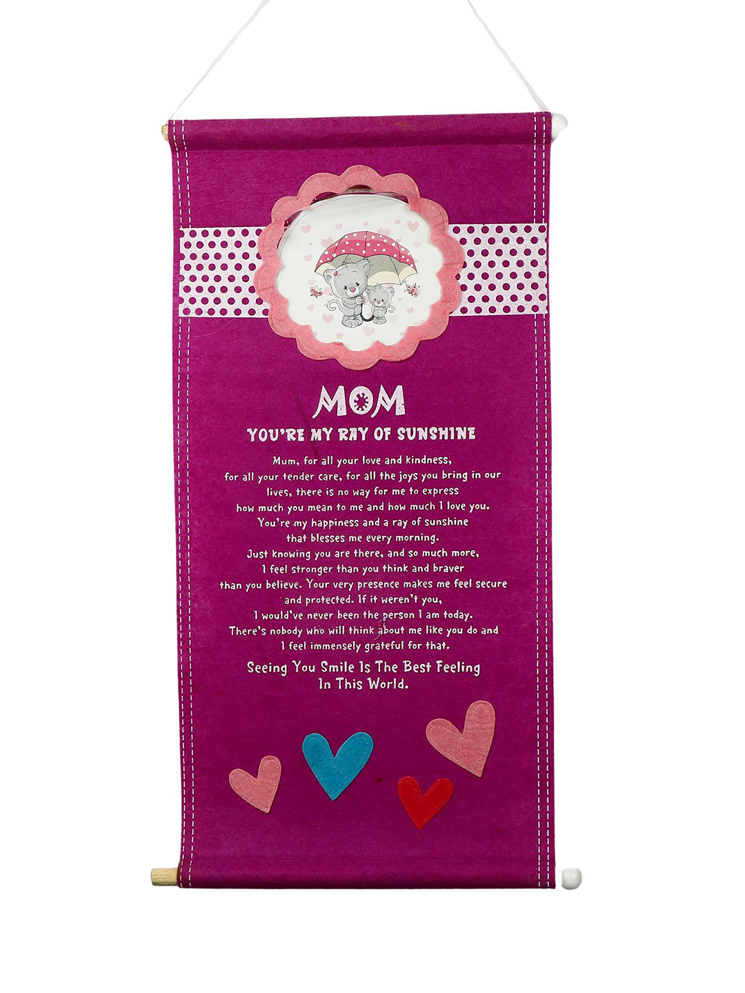 Archies Mom you are my Sunshine Fabric Matte Hanging Hall Wall Hangings-23.6In