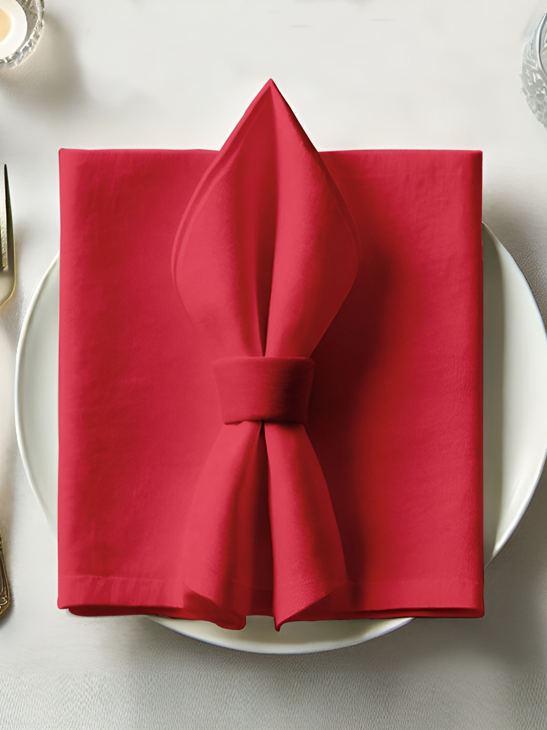 Vargottam 12 Piece Red Cotton Table Napkins