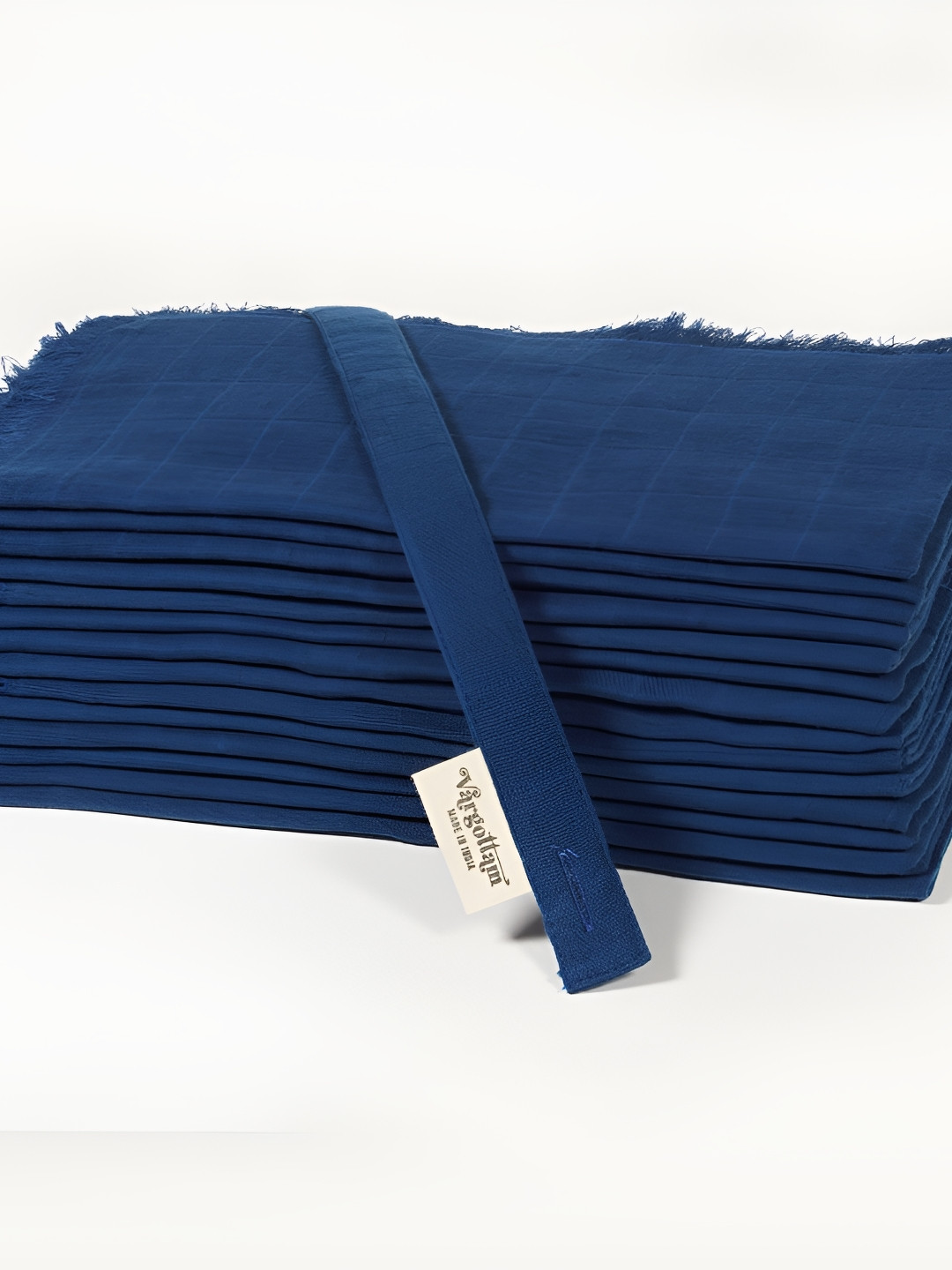 Vargottam Blue 12 Pieces Printed Cotton Reusable & Disposable Table Napkins