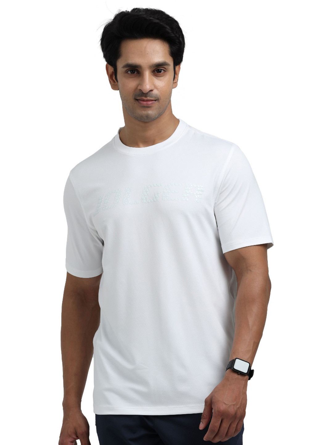 JOLGER Men Dry Rush Crew Neck Graphic Printed T-Shirt