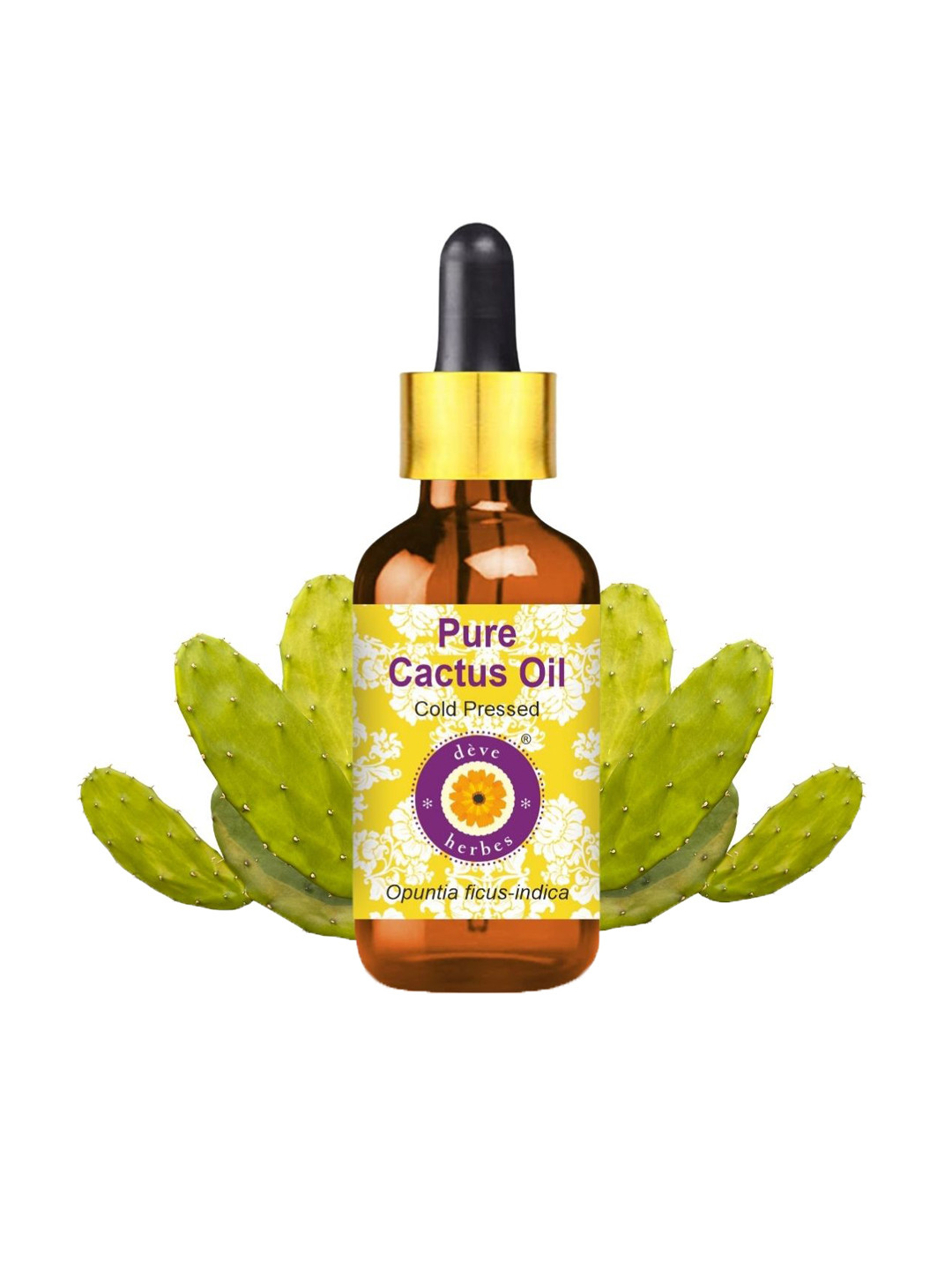 Deve Herbes Pure Cactus Oil Cold Pressed  With Glass Dropper 100 ml