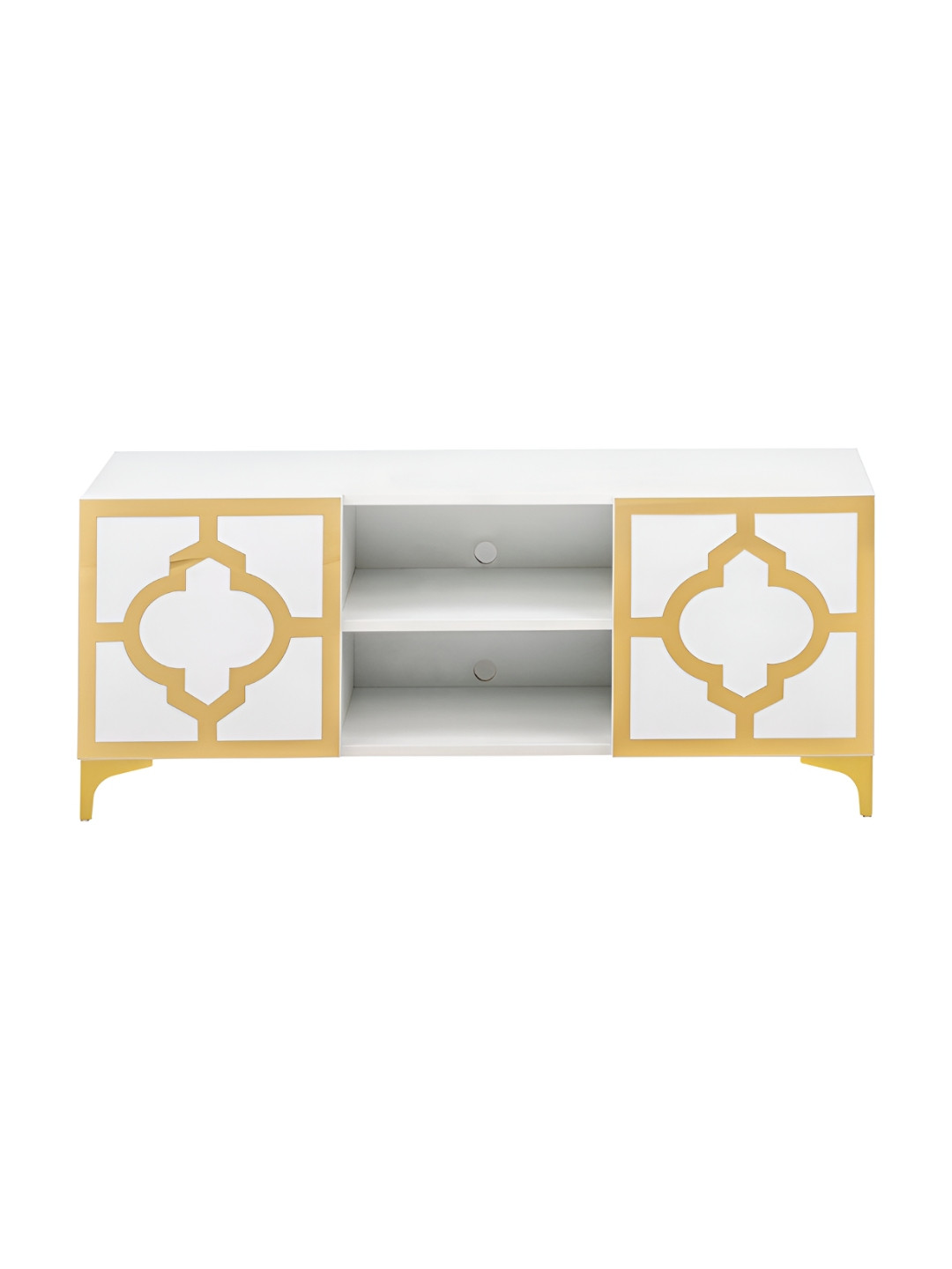 ROCCO White & Yellow Printed Engineered Wood TV Entertainment Unit