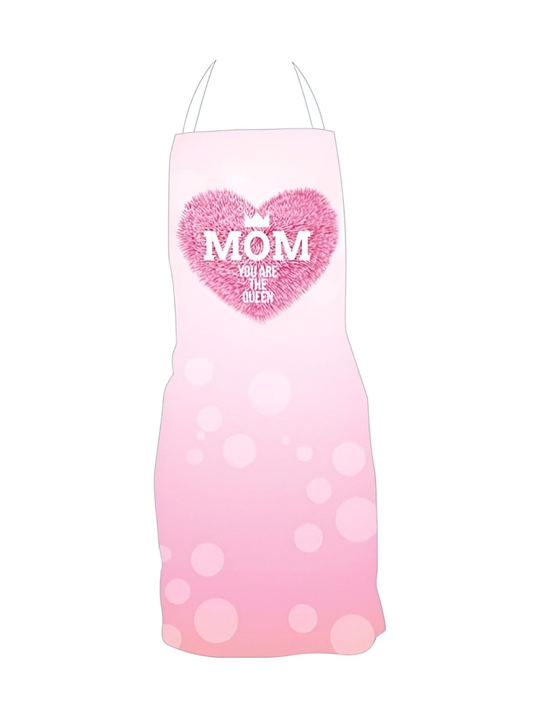 THEYAYACAFE Mother's Day Pink & White Printed Velvet Waterproof Apron