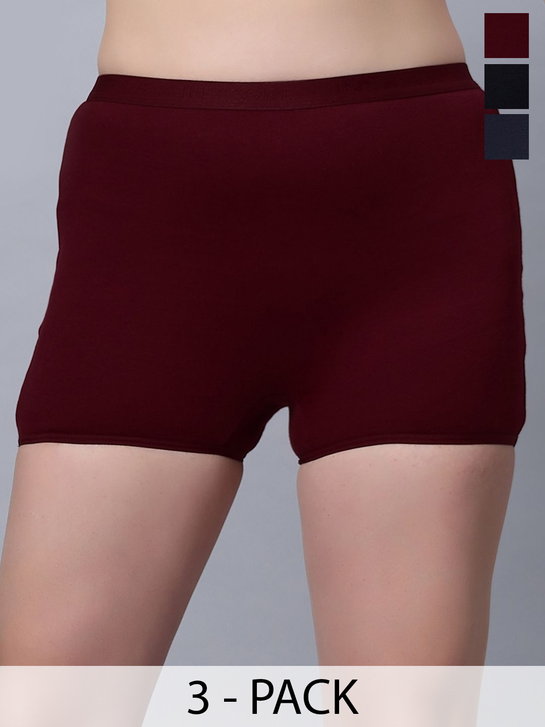 In Care Pack of 3 Boy Shorts Briefs ICLG-011_M Multicolour