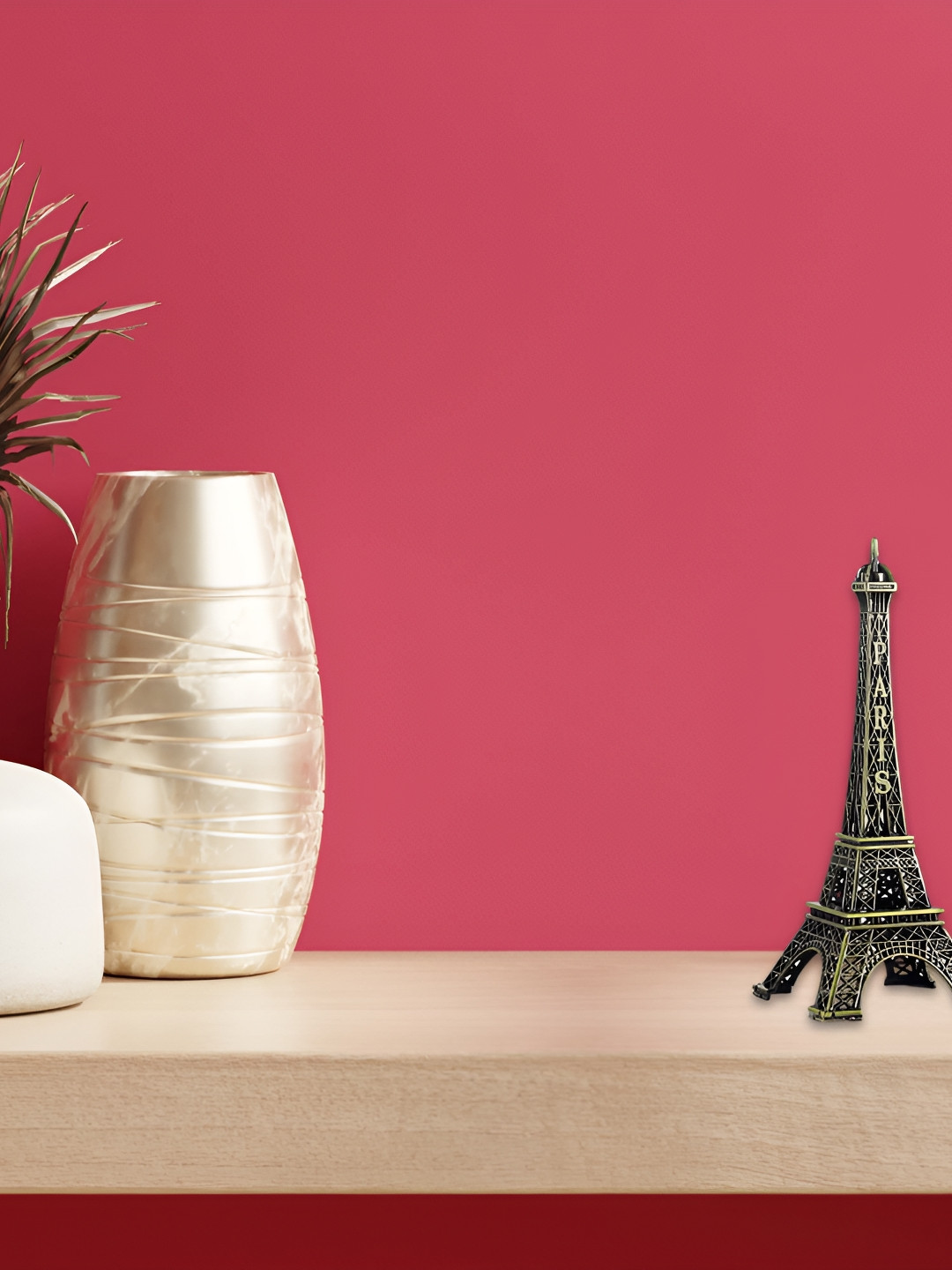 THE QUIRKY HOME Eiffel Tower Bronze Metal Metallic Living Room Small Showpiece - 5.1 Inches