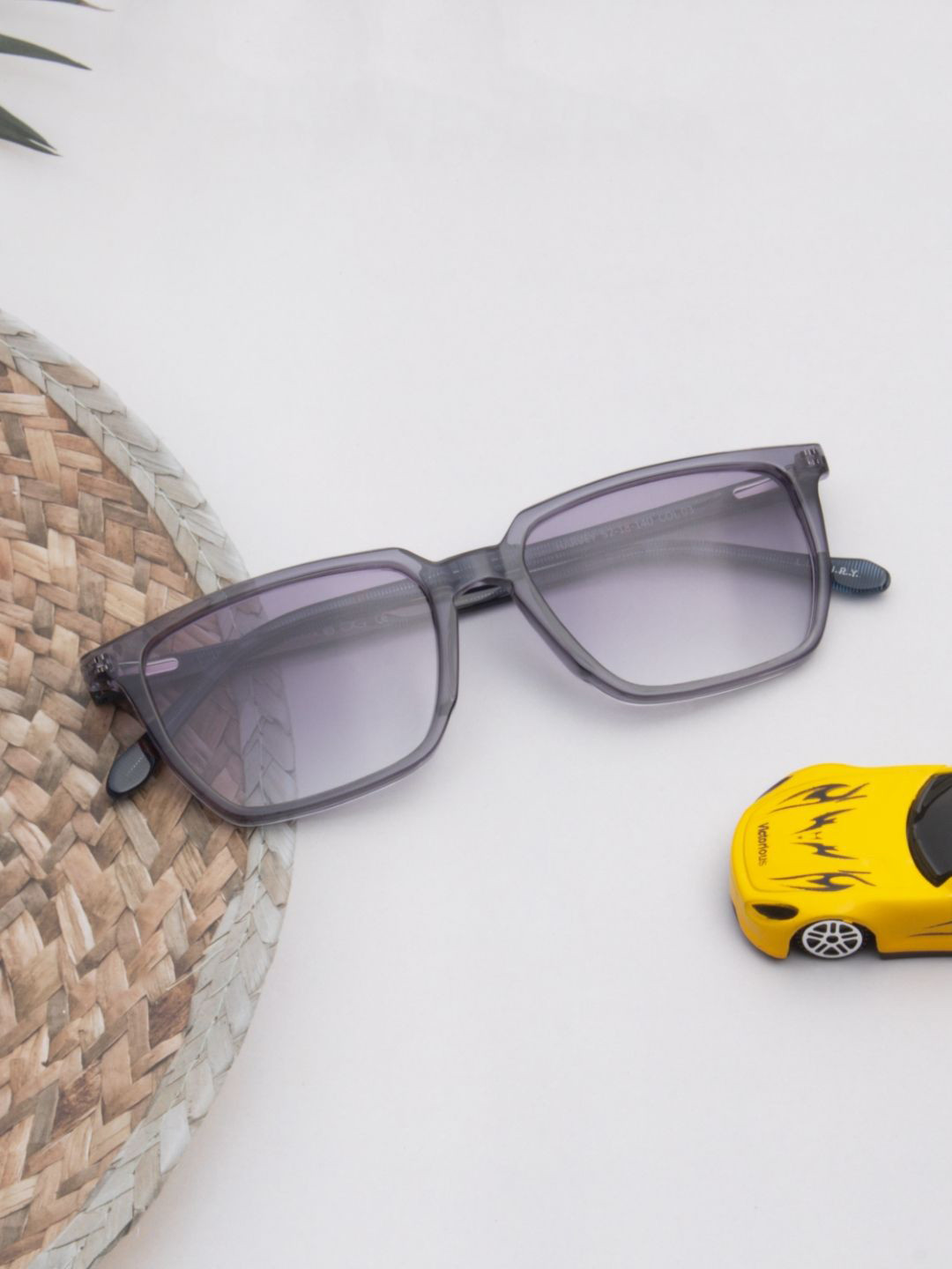 Ted Smith Unisex Grey Graded Wayfarer Premium Acetate Sunglasses With Polarised Lens