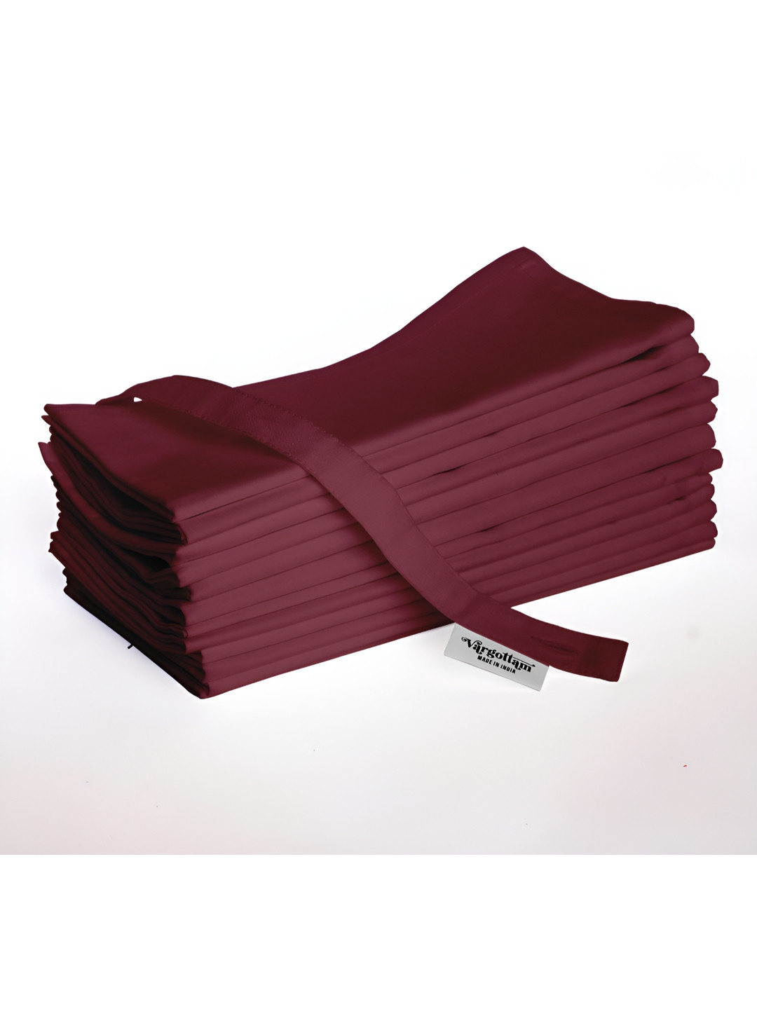 Vargottam 12 Piece Maroon Cotton Table Napkins