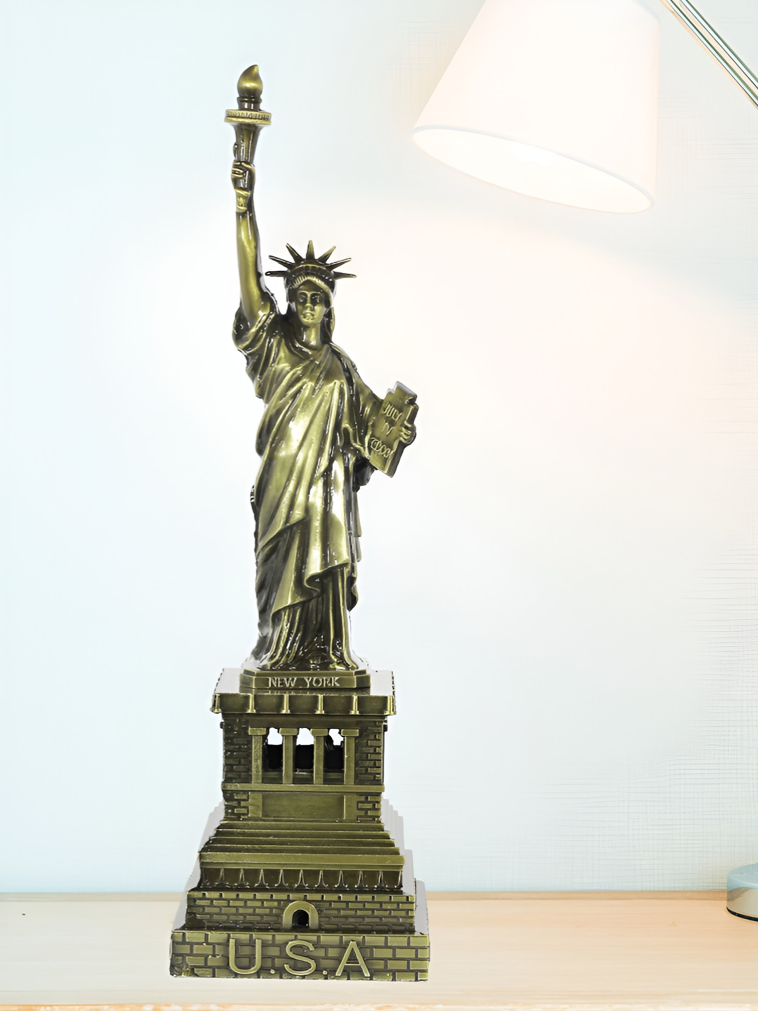 THE QUIRKY HOME Dubai Burj Khalifa Monument Miniature Bronze Metal Metallic Living Room Large Showpiece - 12.6 Inches