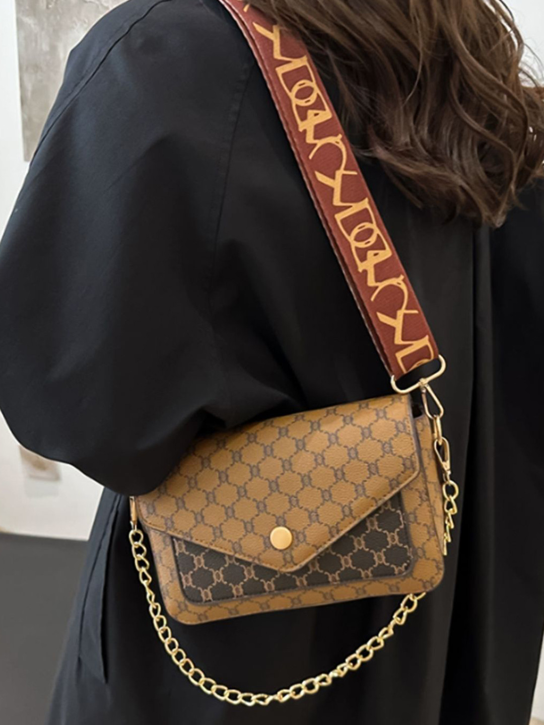 HAUTE SAUCE  Women's Brown Solid Sling Bag