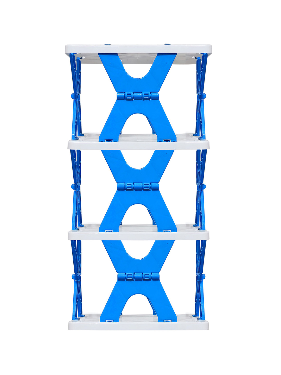 Rmerchants Blue & White 4-Tier Durable Shoe Rack