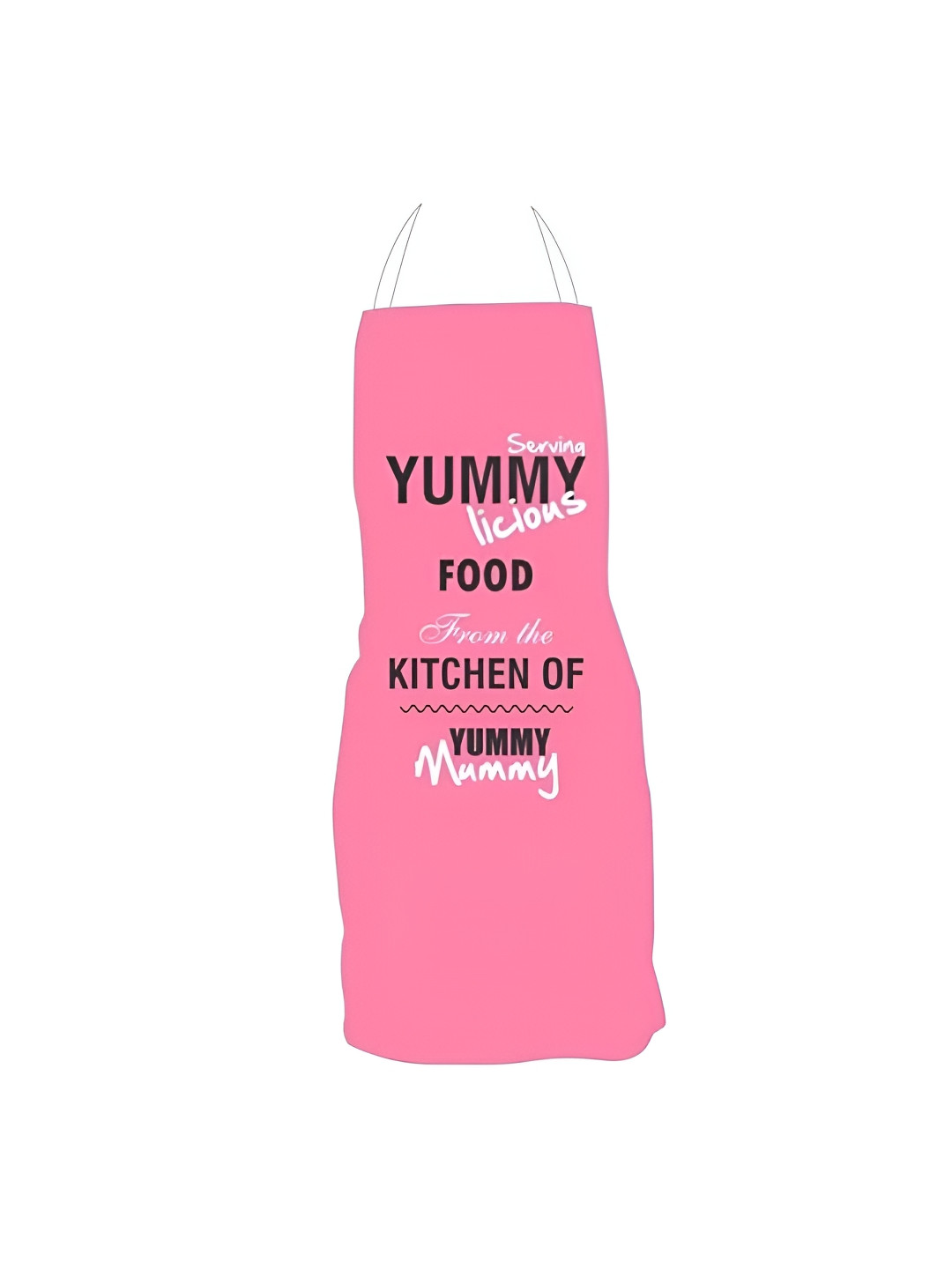 THEYAYACAFE Mother's Day Pink & Black Printed Velvet Waterproof Apron