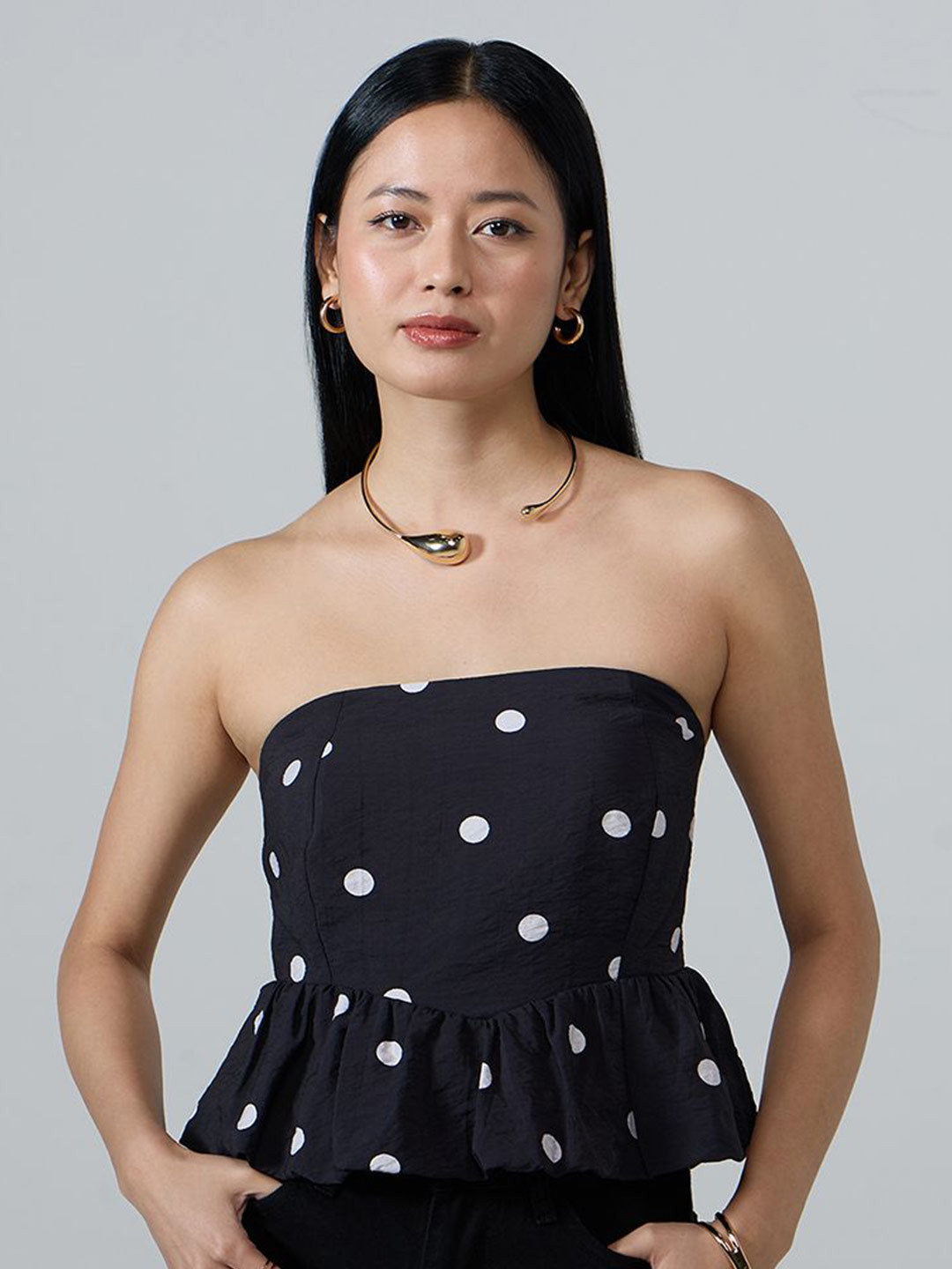 20Dresses Polka Dot Embellished Tube Top