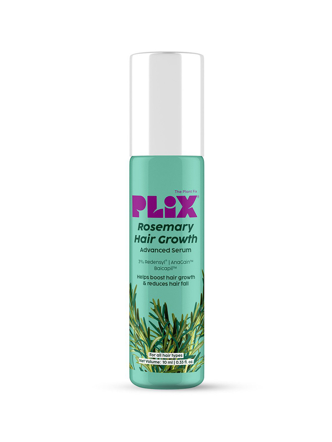 PLIX THE PLANT FIX Rosemary Hair Growth Advanced Serum Roll-On With 3% Redensyl - 10 ml