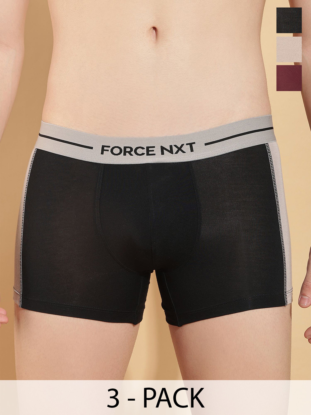 Force NXT Pack Of 3 Ultrasoft Trunks MNFS-22-COL-451-PO3
