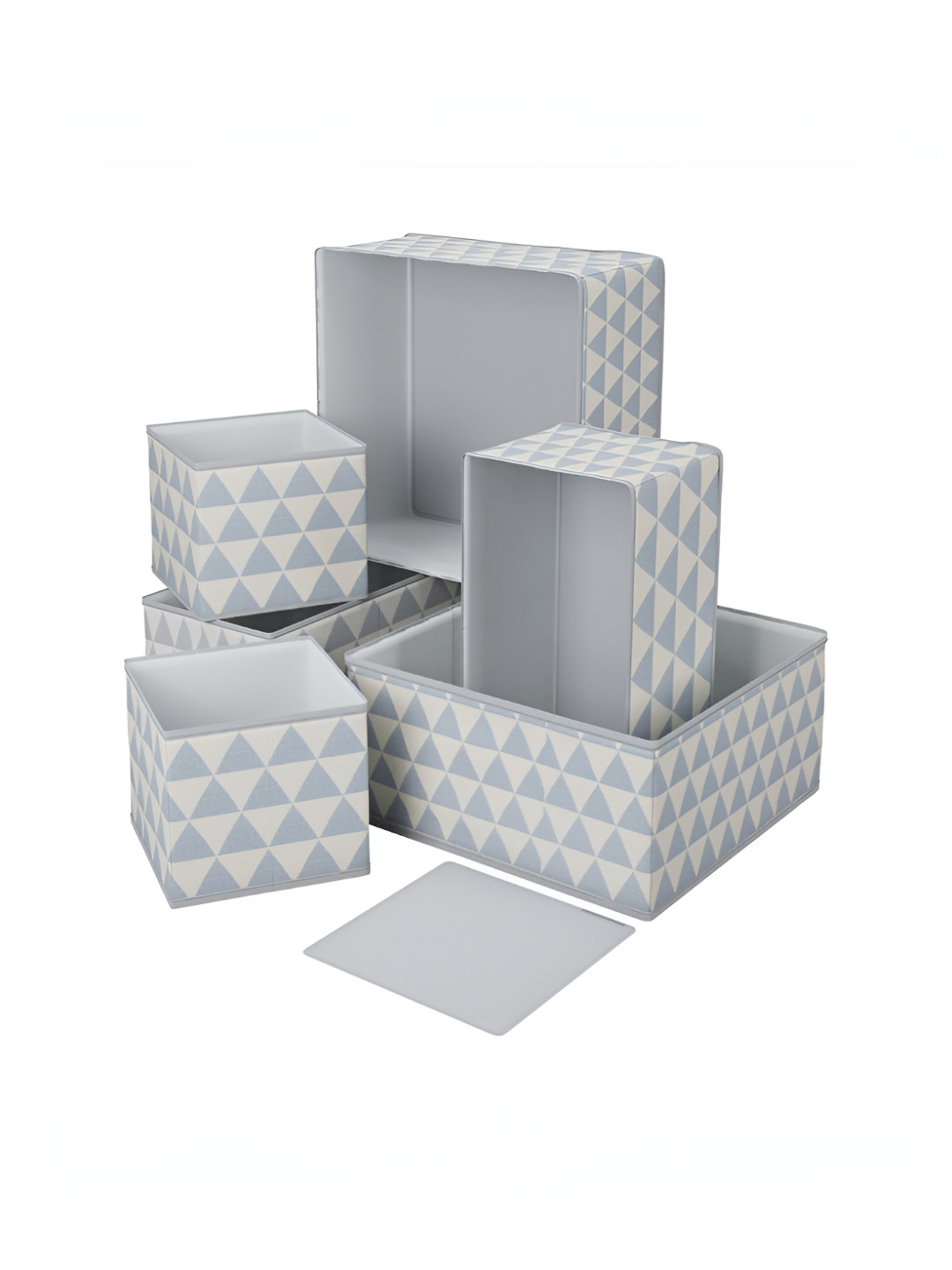 Aura Grey 6 Pieces Foldable Drawer Organizer Wardrobe Clothes Organiser Storage Box