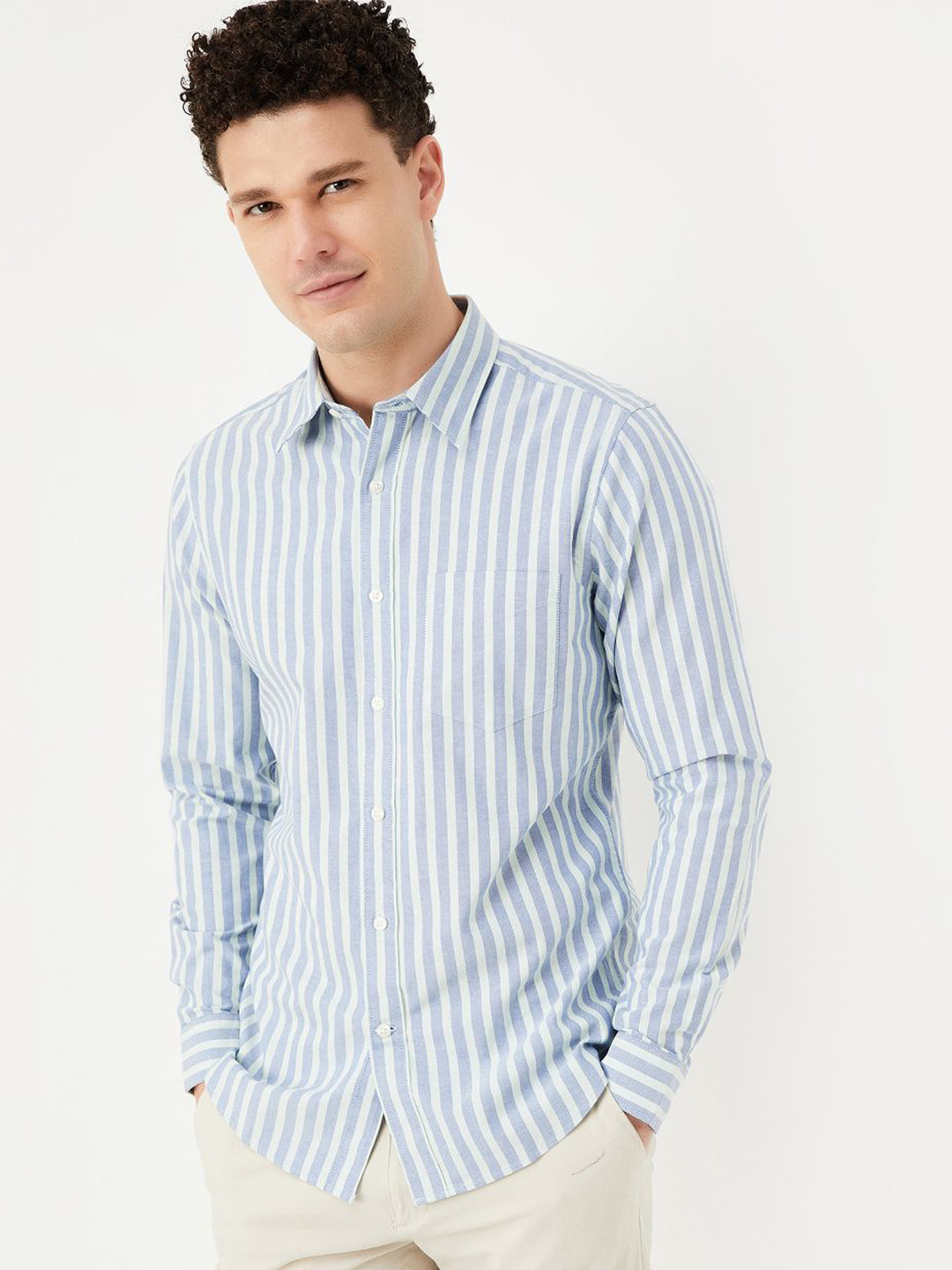max Men Comfort Opaque Checked Shirt
