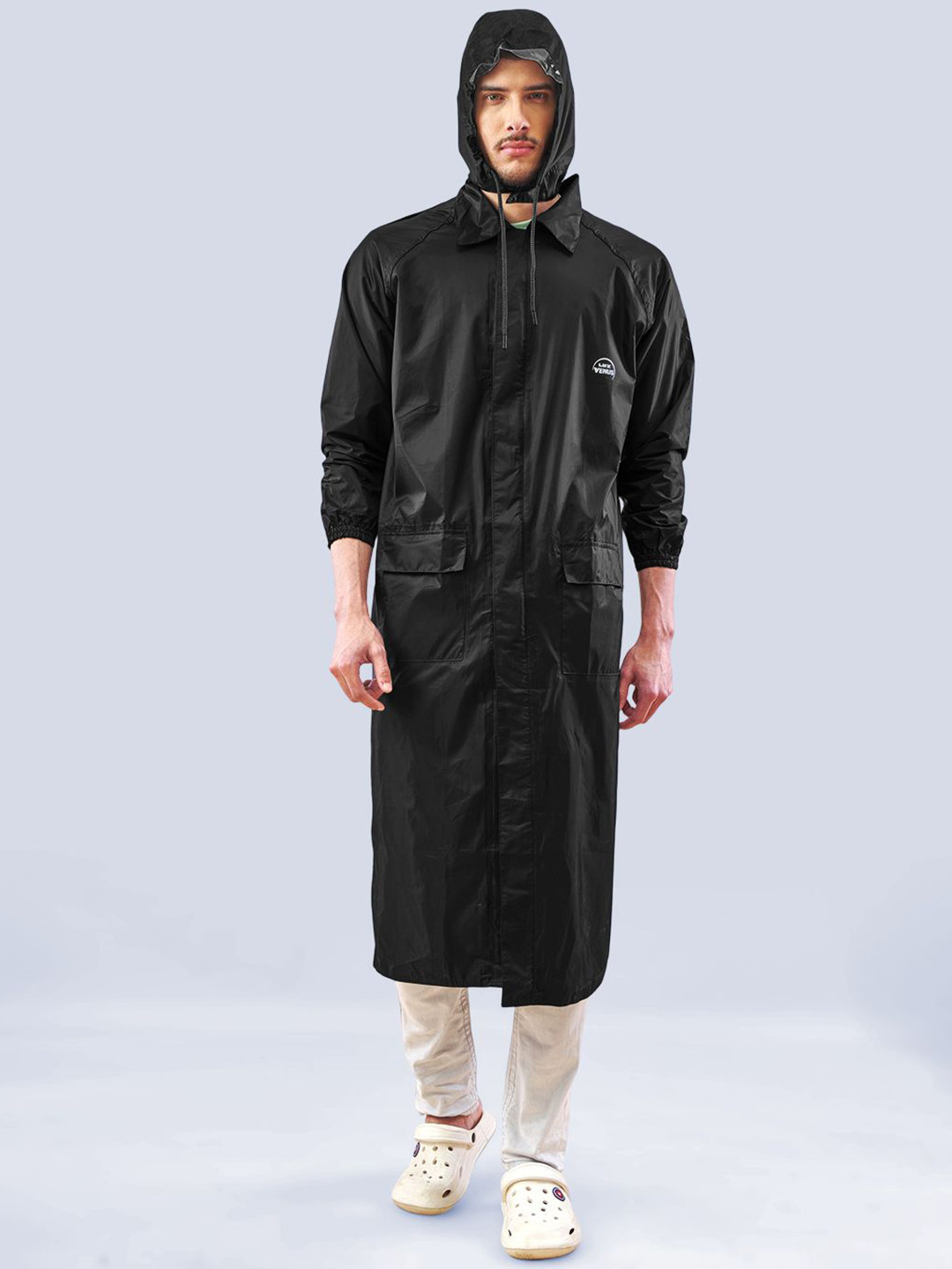LUX VENUS Hooded Long Rain jacket