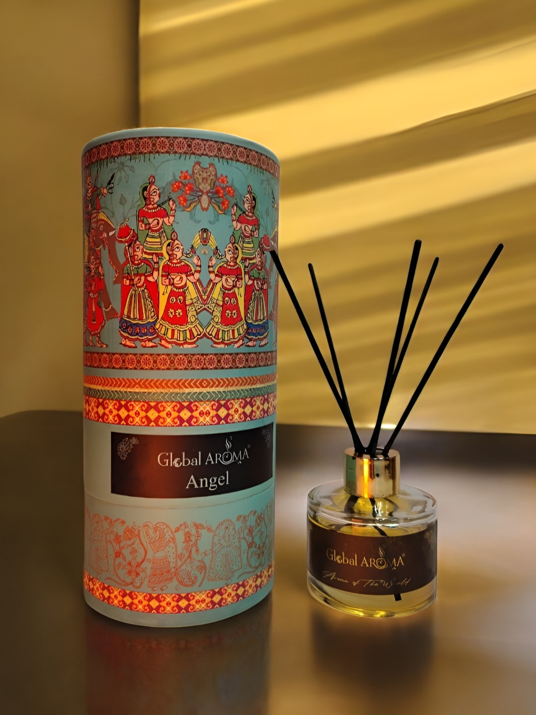 GLOBAL AROMA Blue & Red Angel Reed Aroma Oil Diffuser & Sticks 120ml