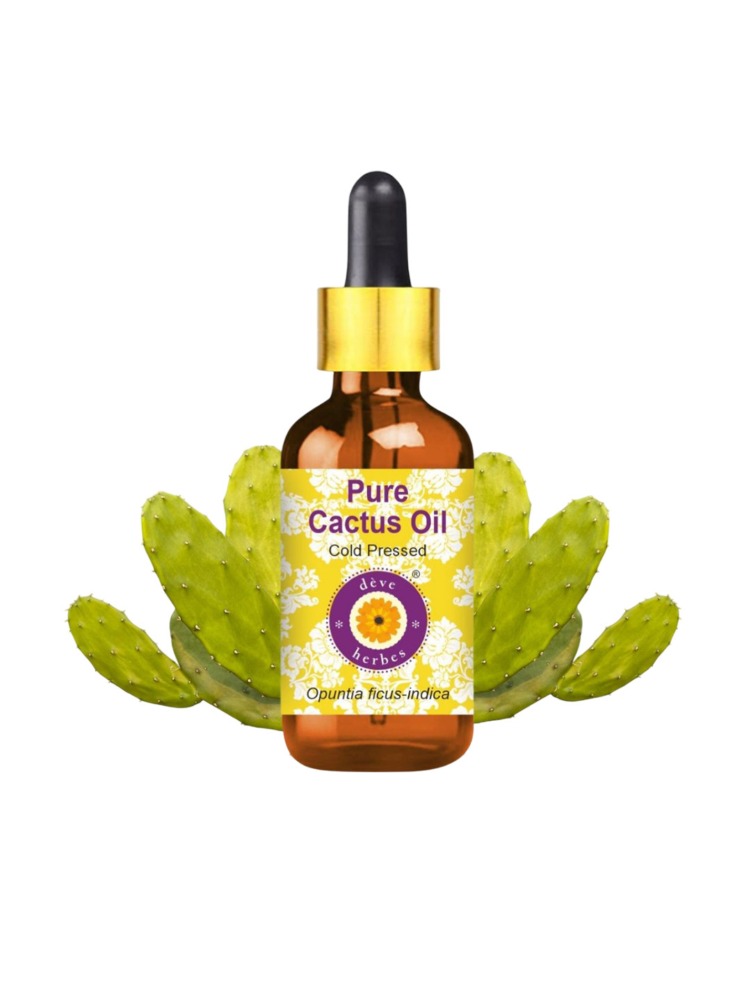 Deve Herbes Pure Cactus Oil Cold Pressed  With Glass Dropper 10ml