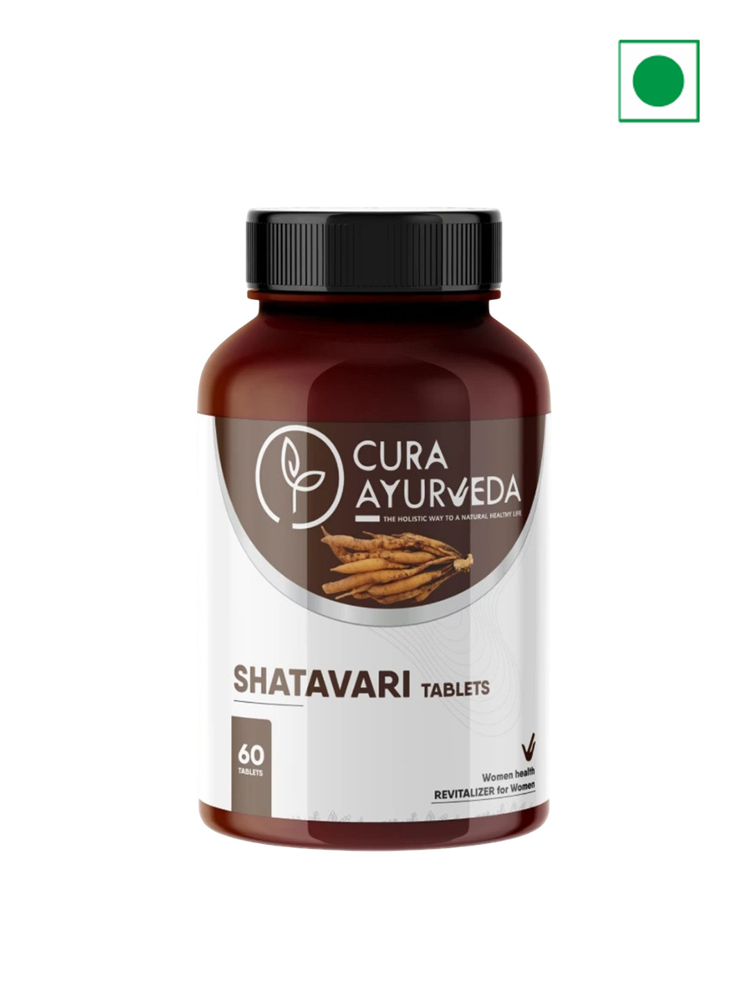 Cura Ayurveda Shatavari 100% Natural Women's Wellness Tablets - 60 Tablet
