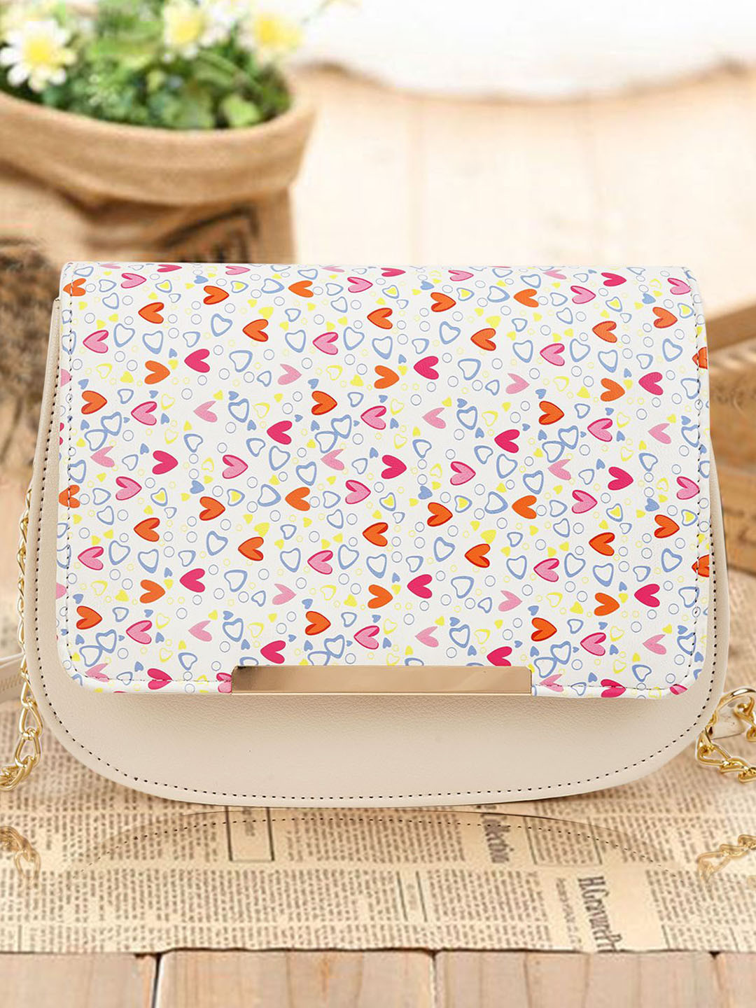 ROLEXO Floral Sling Bag with Cut Work