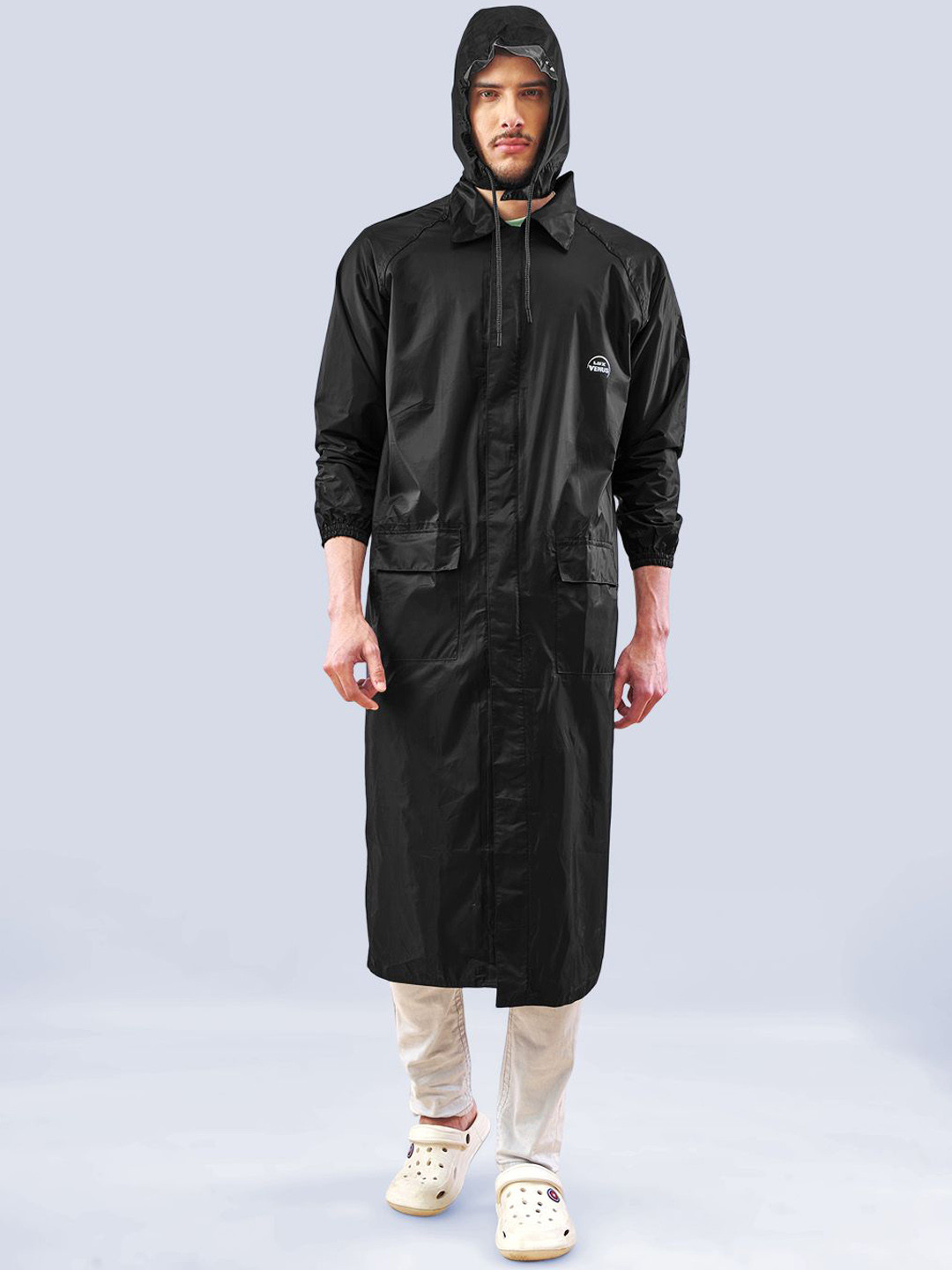 LUX VENUS Hooded Long Rain jacket